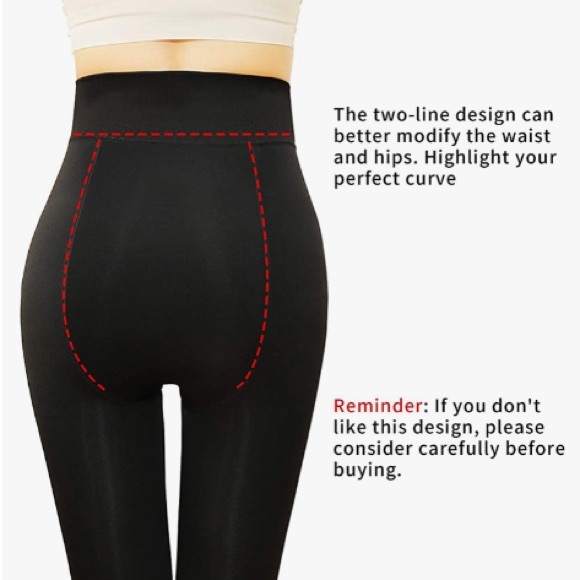 NEW Black Thermal Leggings Winter Warm Leggings Elastic Velvet Fleece Lined - Picture 6 of 8